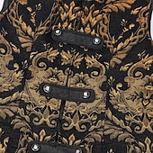 preiswerte Oberbekleidung-Mittelalterlich Renaissance Mantel Ärmellos Prinz Gentleman Edelmann Bestickt Blumen Kostüm Herren königlich Halloween Karneval Renaissance-Messe LARP Erwachsene Mantel Ganzjahres