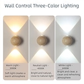 cheap Indoor Wall Lights-Durable Yellow Travertine Wall Mount Reading Light for Bed Pull Chain Wall Lamp Minimalist Round Wall Sconce Surface Mount LED Wall Lighting for Bedroom Bedside Lamps 110-240V