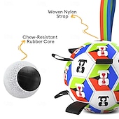 billiga Hundleksaker-Hundfotboll med remmar interaktiv leksak 18 cm i diameter