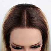 cheap Human Hair Lace Front Wigs-T4/613# Colors Front Lace Human Hair Wig Short BOBO Straight Hair Lace Wig 180% Density For Women