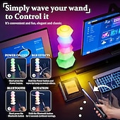 voordelige Nursery Night Lights-Magic Crystal Bluetooth-luidspreker met afstandsbediening en RGB-sfeerverlichting. &amp;Draaifunctie, aanraakbediening, Bluetooth 5.3, draagbaar woonaccessoire, cadeau voor tieners en volwassenen