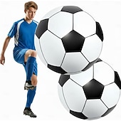 economico Partita di Calcio Mondiale 2026-2 palloni da calcio gonfiabili da spiaggia da 27,6 pollici, ideali per decorazioni, feste, eventi sportivi all'aperto e per la piscina.