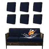 Недорогие Чехол для дивана-100% водонепроницаемые, не проливающиеся чехлы для уличных подушек, чехлы для диванов, эластичные чехлы для подушек садовых кресел, сменные чехлы для сидений, однотонные.