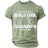 economico Magliette divertenti da uomo-Ecco come appare un nonno davvero fantastico. Maglietta da uomo con stampa divertente e spiritosa, maniche corte, girocollo, casual, regalo, abbigliamento firmato, taglie S, M, L, XL, XXL.