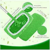 cheap Vacuum Cleaners-15 Pack Microfiber Mop Pads Refills, Reusable Washable Mop Heads for Wet and Dry Use, Floor Cleaning Replacement Pads for Swiffer Sweeper Mop, Hardwood Tile Laminate Floor Cleaning, Green