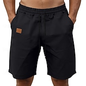 voordelige Casual korte broek-Voor heren Korte broek Casual korte broek Atletische korte broek Zak Elastische taille Effen Comfort Sneldrogend Knielengte Buiten Vakantie Modieus Streetwear blauw Zwart Inelastisch
