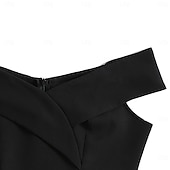 ieftine Rochii-1950 Retro / vintage Miezul zilei Rochii Rochie leagăn Rochie Flare Fără mâneci De pe umăr Culoare solidă Mulată Costume de fancy Pentru femei Mascaradă Petrecere cu cocktail Petrecere ceai Adulți