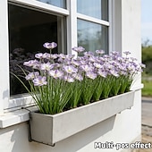 baratos Flor artificial-Conjunto de 7 flores artificiais para exterior e plantas bulbosas, réplicas em plástico de margaridas africanas e plantas rasteiras bulbosas, flores artificiais realistas de grama-cebola, adequadas
