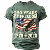  4. Juli 2026 250. Herren Lustig T Shirt Kurzarm T-Shirt 3D-Druck Rundhalsausschnitt Hemd Mode Designer Einfach Lässig Täglich Party Wasserblau Sommer Frühling Bekleidung S M L XL XXL XXXL
