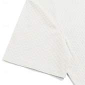  Homens Pólo Camisas Polo Casual Rua Lapela Manga Curta Básico Moderno Tecido Leve Botões Verão Primavera Normal Preto Branco Azul Claro Pólo