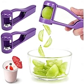 baratos Utensílios &amp; Aparelhos de Cozinha-Conjunto de 2 fatiadores de uva e tomate, cortador de uvas e tomates-cereja, utensílio de cozinha para frutas pequenas, fatiador manual, ideal para tomates-cereja, uvas e outras frutas pequenas.