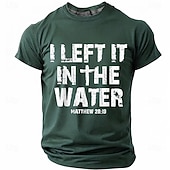  Per uomo 圣经 Fede Maglietta Manica Corta maglietta Stampa 3D Girocollo Camicia Moda Designer Semplice Casuale Quotidiano Feste Rosso Verde scuro Estate Primavera Abbigliamento S M L XL XXL XXXL