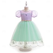 tanie Stroje dla dziewcząt-Syrena Księżniczka Sukienka Kostium Cosplay Stroje Film Moda Śłodkie Tutu for Dla dziewczynek Dzieci Halloween Bal maskowy Codzienny Impreza Święto