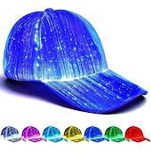 preiswerte Dekorative Lichter-LED-Baseballkappe mit Leuchtfunktion, USB-Ladefunktion, 7 leuchtende Farben, blinkend im Dunkeln, ideal für Partys.