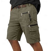 Χαμηλού Κόστους ΕΞΩΤΕΡΙΚΟΥ ΧΩΡΟΥ-Ανδρικά Φορέματα φορτίου Σορτς φορτίου Σορτσάκια Casual σορτς Τσέπη Ελαστική μέση Σκέτο Μήκος μοσχάρι Causal ΕΞΩΤΕΡΙΚΟΥ ΧΩΡΟΥ Streetwear Μοντέρνα Κομψό στυλ street Μαύρο Καφέ Ανελαστικό