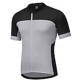 ieftine Tricouri pentru bărbați-Bărbați Jersey de ciclism Bloc Culoare Model mozaic Manșon scurt Bicicletă Jerseu Topuri cu 3 buzunare spate Rezistent la UV Uscare rapidă Înapoi de buzunar Κατά του ιδρώτα Sport Galben Trifoi Gri