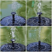 abordables Éclairage subaquatique-Pompe solaire pour fontaine, abreuvoir à oiseaux, jardin, bassin &amp;Décoration extérieure, lumières LED colorées, panneau en verre amélioré, petite fontaine à eau pour aquarium &amp; piscine