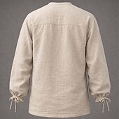  العصور الوسطى عصر النهضة قميص أكمام طويلة قرصان الفايكينج ملابس تنكرية رجالي الفايكينج قرصان عيد الرعب مهرجان أداء LARP رن فير للبالغين قميص