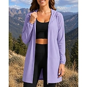 baratos Casacos impermeáveis-Mulheres Jaqueta Corta-Vento Jaqueta Softshell Jaqueta de Trilha Ao ar livre Proteção Solar Secagem Rápida Leve Respirável Roupas de caminhada Roupas de caminhada Verão Primavera Jaqueta Alpinismo