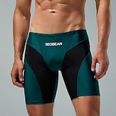 abordables Swim Trunks &amp; Board Shorts-Men's Swim Shorts Swim Trunks Geometric Patchwork Quick Dry Elastic Breathable Swimwear Bottoms Surfing Water Sports Swimming Summer