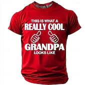 economico Magliette divertenti da uomo-Ecco come appare un nonno davvero fantastico. Maglietta da uomo con stampa divertente e spiritosa, maniche corte, girocollo, casual, regalo, abbigliamento firmato, taglie S, M, L, XL, XXL.