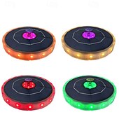 お買い得  水中ライト-ソーラーバードバス噴水、色が変わるLEDライト &amp;4本のドリフト防止固定ロッド &amp;8つのノズルを備えた、鳥の水浴び場、庭、裏庭、池、魚のいる池用の改良型ソーラー噴水