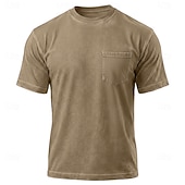 voordelige basis t-shirts-SoftFade™ Heren T Shirt 100% Katoen Acid Wash Shirt Tee Top Korte Mouwen Ronde Hals Crewneck Zomer Lente Effen Kleur Vintage Streetwear Designer Zak Garment Dyed Vervaagd Casual Vakantie Straat