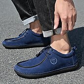 economico Scarpe Casual con Lacci-Scarpe casual da uomo con lacci e punta mocassino, leggere e comode, ideali per camminare, perfette per tutti i giorni, per viaggiare, guidare e per il tempo libero del fine settimana.