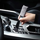 cheap Vehicle Cleaning Tools-2 Sets Car Interior Detailing Brush Set, Soft Bristle Dusting Brush &amp; Dual-Ended Air Vent Cleaner Tool, Professional Car Cleaning Kit for Dashboard, AC Outlet, Console, Gaps, Scratch-Free