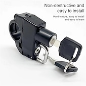 preiswerte Motorrad- &amp; Geländewagenteile-2er-Pack Motorradhelmschloss, universelles Diebstahlsicherungsschloss für Lenkerbefestigung an Motorrad, Roller und Fahrrad, robustes Metallschloss mit 2 Schlüsseln, passend für Lenker mit 22–25 mm