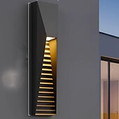 abordables appliques murales extérieures-Outdoor Wall Sconce,IP65 Modern Exterior Lighting Fixture Waterproof,  LED Outdoor Porch Lights for House Garage Patio, Black