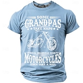 رخيصةأون هوايات تي شيرت-بعض الأجداد يأخذون قيلولة، والأجداد الحقيقيون يركبون الدراجات النارية. تي شيرت رجالي برسومات فكاهية، بأكمام قصيرة ورقبة دائرية، مناسب للارتداء اليومي، متوفر بمقاسات S، M، L، XL، XXL، XXXL.