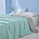 economico Biancheria da letto rinfrescante-Trapunta rinfrescante estiva, coperta leggera e traspirante, morbida coperta in seta ghiaccio per camera da letto, biancheria da letto per la casa