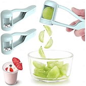 baratos Utensílios &amp; Aparelhos de Cozinha-Conjunto de 2 fatiadores de uva e tomate, cortador de uvas e tomates-cereja, utensílio de cozinha para frutas pequenas, fatiador manual, ideal para tomates-cereja, uvas e outras frutas pequenas.