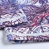voordelige Yoga leggings en panty's-Dames Pilatesbroek Yogabroek Billenlift met ruche Hoge taille Sportschooltraining Hardlopen Fitness Legging Kleding Onderlichaam Flora Amethist Wit Blauw Sport Sportkleding Hoge Elasticiteit