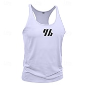 baratos Treningsskjorter uten armer-Men's Tank Top Vest Undershirt Sleeveless Shirt Sleeveless Crew Neck V Neck Scoop Neck Summer Plain Fashion Sporty Classic Quick Dry Casual Gym Street Black White Yellow Top Tee for Men