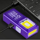 お買い得  懐中電灯-ミニCOB LED懐中電灯、USB-C充電式、クリップマグネット付きポータブル作業灯、EDCキャンプウォーキングポケットランプ、緊急キャンプホーム用