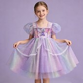 preiswerte Kostüme für Mädchen-Prinzessin Kleid Cosplay Kostüm Outfits Film Niedlich Balletröckchen LED-Leuchten for Mädchen Kinder Maskerade Buchwoche Täglich Party Ferien