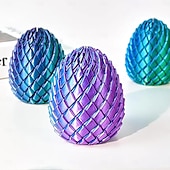 رخيصةأون تماثيل-بيضة تململ مطبوعة بتقنية ثلاثية الأبعاد، لعبة انزلاقية لتخفيف التوتر، بيضة تململ ملتوية لعيد الفصح للبالغين، ألعاب تململ صغيرة منزلقة لحشو سلال عيد الفصح، أحجية دوارة لتخفيف التوتر