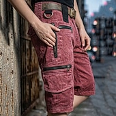 abordables Exterior-Hombre Pantalones tipo cargo Pantalón Corto Cargo Pantalón corto Pantalones cortos casuales Multi bolsillo Bolsillo con solapa Plano Comodidad Transpirable Medio corto Casual Exterior Vacaciones