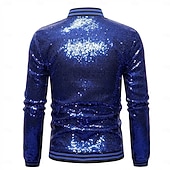 economico Cime-Disco Anni '80 Metallico Lucido Cappotto Mascherata Disco Paillettes Costume Per uomo Mascherata Festa / Sera Parata dell'Orgoglio Mese dell'orgoglio Adulti Cappotto