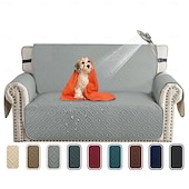 Недорогие Чехол для дивана-Водонепроницаемый нескользящий чехол для дивана для домашних животных, однотонный, защищает диван от мочи, моющийся чехол для мебели для собак и кошек.