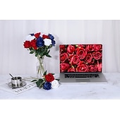 abordables Fleurs artificielles-Bouquet de 15 fleurs artificielles en soie, style patriotique, avec de longues tiges, idéal pour la décoration de la maison ou comme centre de table pour la fête nationale américaine (4 juillet).