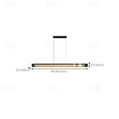 voordelige Lijnontwerp-100 cm Dimbaar Kroonluchters Metaal Hedendaagse 110-120V 220-240V