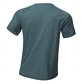 billige Casual T-skjorter for menn-Herre T skjorte Kortermet skjorte T-skjorte Kortermet Crew-hals Sommer Vår Helfarge Gatemote Stilfull Fritid Fort Tørring Tynn Daglig utendørs Feriereise Lysegrå Topp T-skjorte for menn