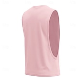 abordables Camisetas sin mangas de gimnasio-Hombre Camiseta sin mangas Chaleco Camisetas Interiores Camisa sin mangas Sin Mangas Escote Redondo Verano Primavera Plano Moda Deportivo Clásico Puro Casual Gimnasia Calle Negro Blanco Rosa Camiseta