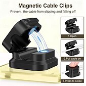 economico Organizzazione spazi-Confezione da 6 fermacavi magnetici, organizer per cavi da scrivania, gestione cavi da scrivania con forte adesivo per caricabatterie del telefono, computer, casa, ufficio, auto