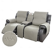 voordelige Fauteuilhoes-100% waterdichte hoes voor relaxbank, tweezitsbank, morsbestendig met middenconsole, antislip, gewatteerde bankbeschermer, bankhoes voor 2-zits relaxbank, meubelhoes voor thuis