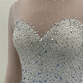 halpa Taitoluistelupuvut-Taitoluistelupuku Naisten Tyttöjen Luistimet Hameet Kulta Tilkkutäkki Avoin selkä Silmukka Erittäin elastinen Kouluts Kilpailu Luisteluasu Klassinen Kristalli / Strassi Pitkähihainen Luistelu