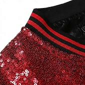 economico Cime-Disco Anni '80 Metallico Lucido Cappotto Mascherata Disco Paillettes Costume Per uomo Mascherata Festa / Sera Parata dell'Orgoglio Mese dell'orgoglio Adulti Cappotto